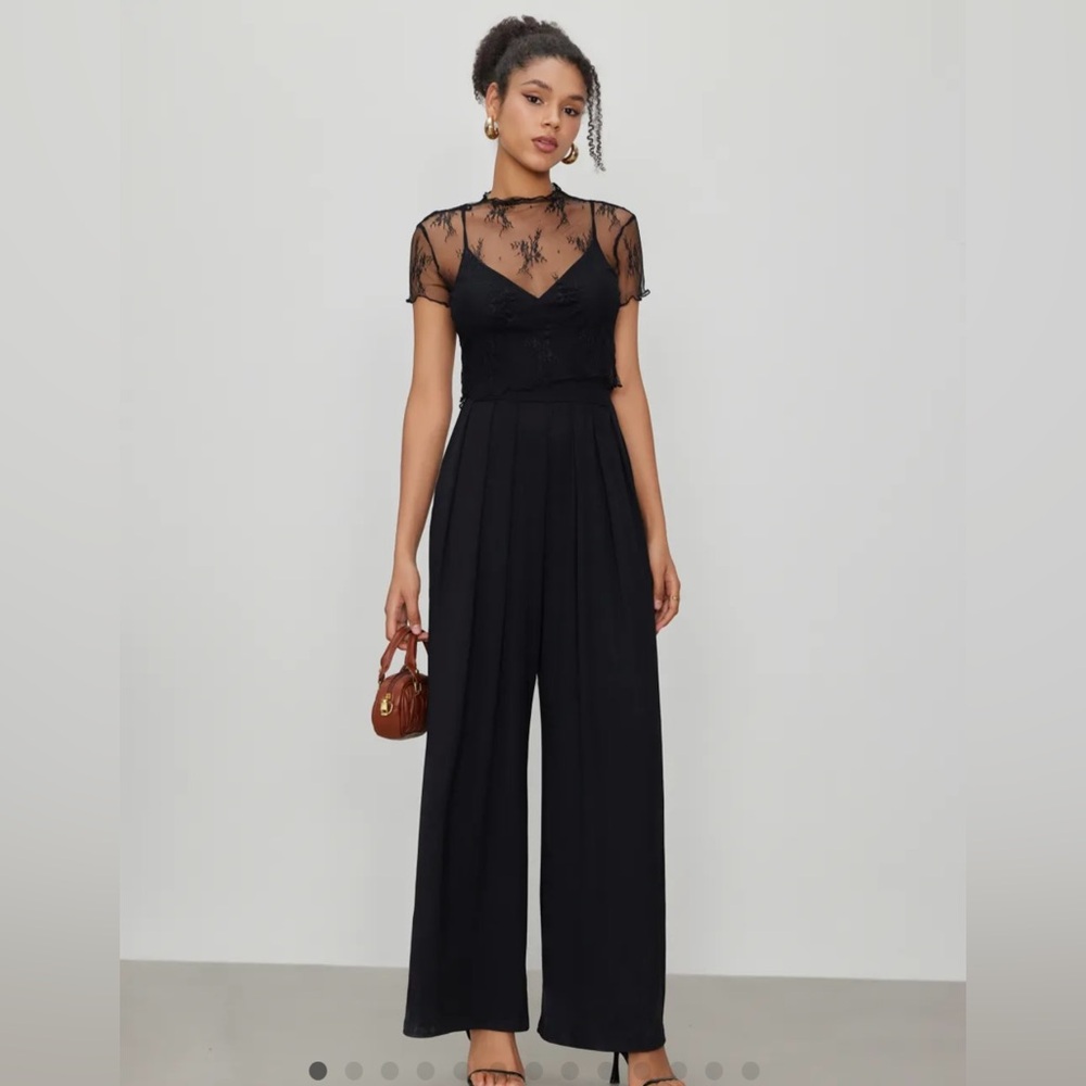 Jumpsuit and Lace Top